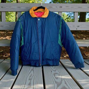 Gant Vintage 90s Goose Down Puffer Jacket Colorblock Size Large